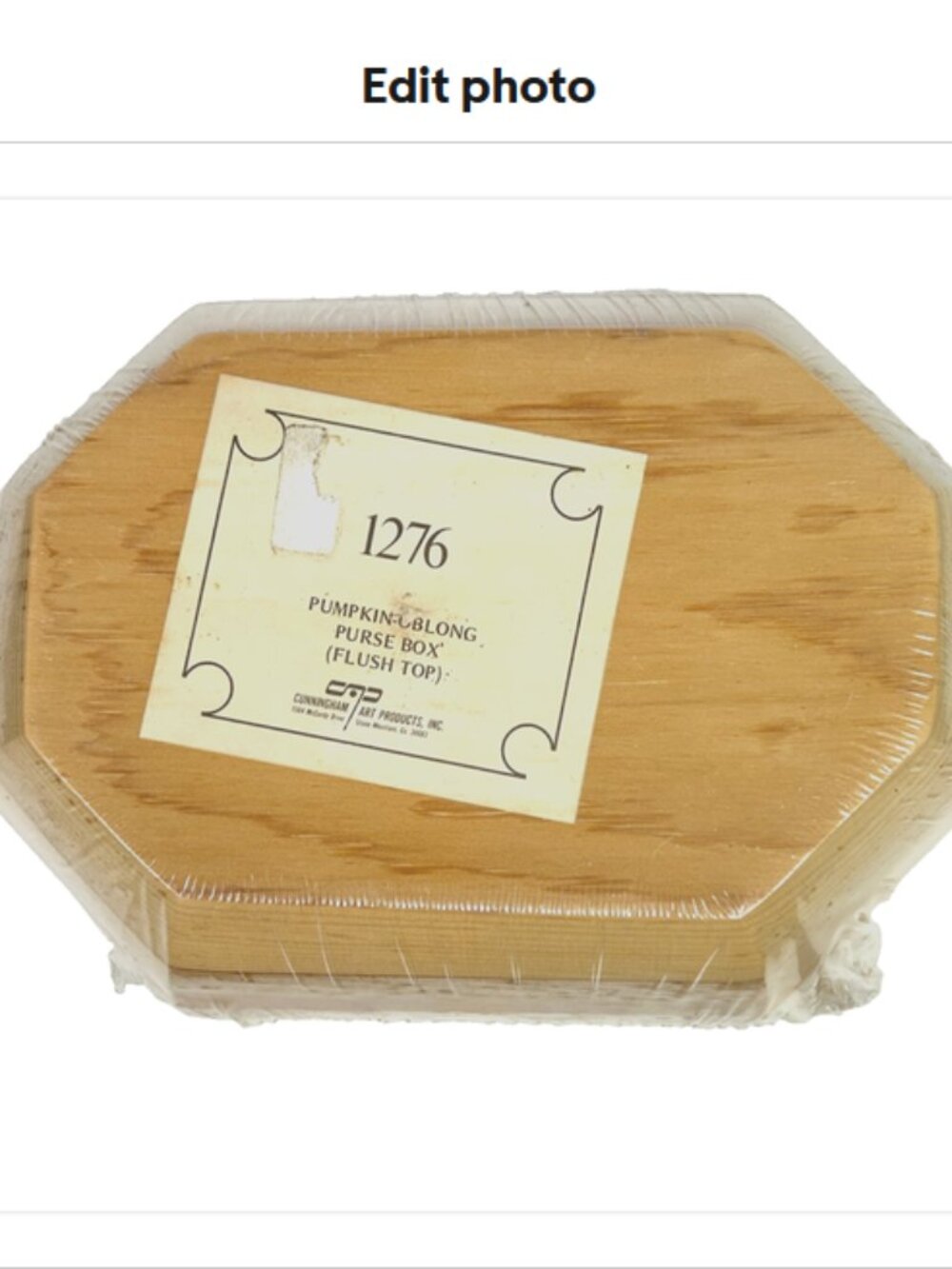 Decoupage Purse Box Wood PUMPKIN OBLONG Craft Cunningham New Vintage
